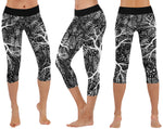 "Checkered Tree" Capri Style Leggings