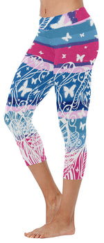 "Butterflies" Capri Style Leggings