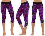 "Smiling Skull" Capri Style Leggings