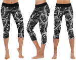 "Smiling Skull" Capri Style Leggings