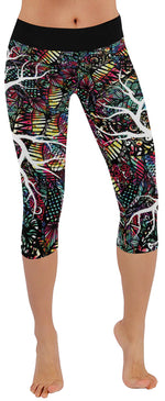 "Checkered Tree" Capri Style Leggings